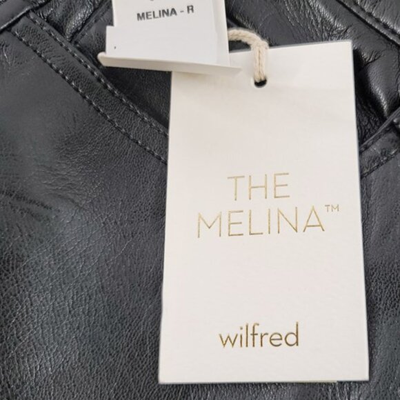 Aritzia Wilfred The Melina High-waisted Vegan Leather Pants in Black Size 6 NWT - Picture 11 of 13